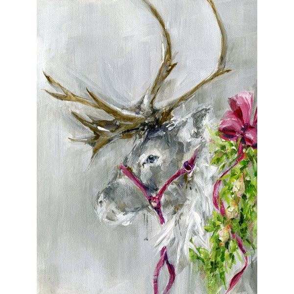 The Holiday Aisle® Holiday Christmas Reindeer by Susan Pepe Wrapped